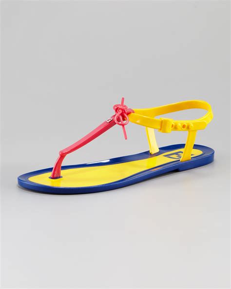 Fendi Jelly Thong Sandals .